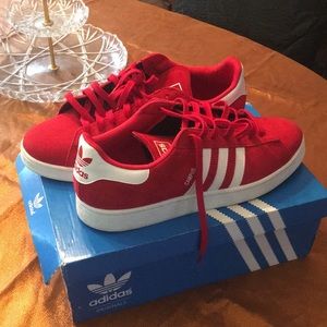 Red Suede Campus Adidas